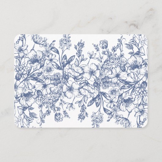 Bleu Chinoiserie Refroidissement Invitation Insert (Dos)