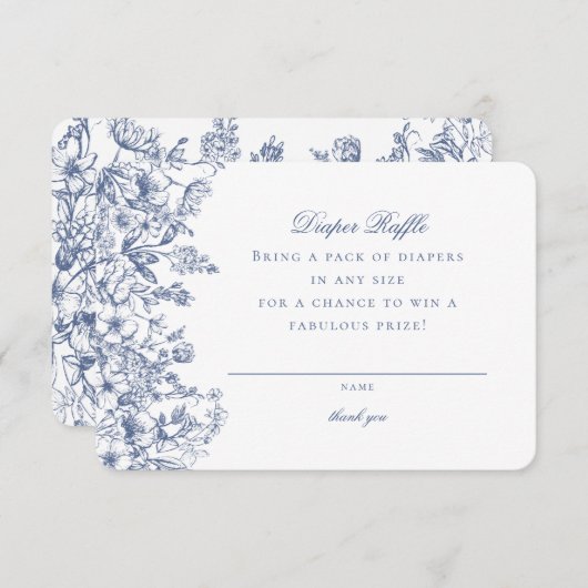 Bleu Chinoiserie Refroidissement Invitation Insert (Devant / Derrière)