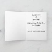 Bleu chrétien d'ange de héraut de carte de Noël (Intérieur)