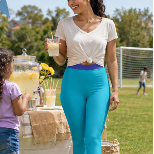 « BLEU CIEL » – LEGGINGS DE VÊTEMENTS ACTIFS