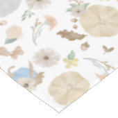 Bleu Citrouille Chute Florale Nappe (Angle)
