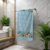 Bleu Citrouille d'automne aquarelle Thanksgiving