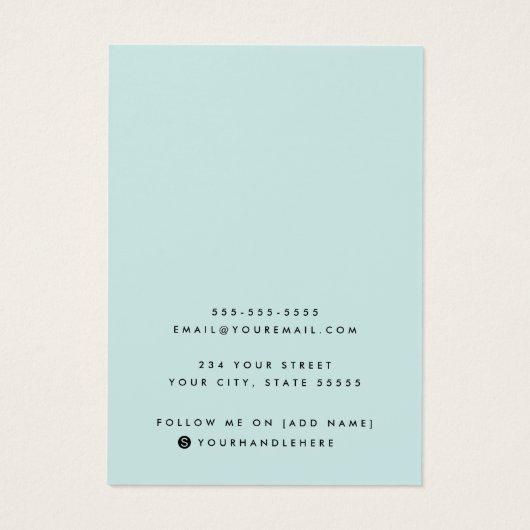 bleu clair ajouter logo collier carte d'affichage (Dos)