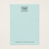 bleu clair ajouter logo collier carte d'affichage  (Devant)