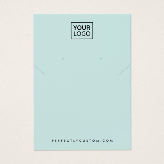 bleu clair ajouter logo collier carte d'affichage (Devant)