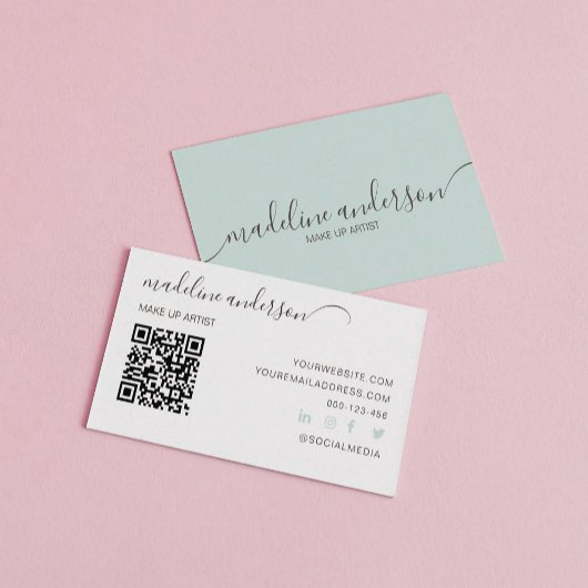 Bleu clair avec Carte de visite professionnel de c