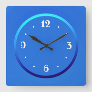 Bleu clair avec chiffres blancs > Horloges de cuis