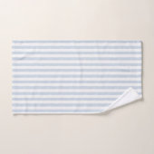 Bleu clair blanc côtier rayé scandinave atténué (Serviette à main)