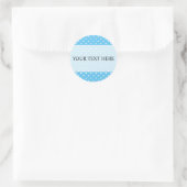 Bleu clair blanc Polka dot stickers (Sac)