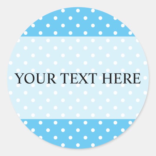 Bleu clair blanc Polka dot stickers (Devant)