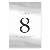 Bleu clair | Carte de numéro de table personnalisé (Dos)