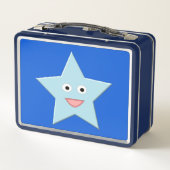 Bleu clair Celebration Star Custom Metal Lunchbox (Dos)