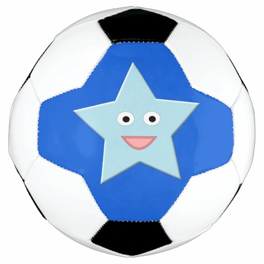 Bleu Clair Célébration Star Soccer Ball (Devant)