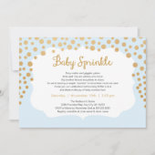 Bleu clair enfant invitation d'arrosage bébé, bébé (Devant)