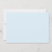 Bleu clair enfant invitation d'arrosage bébé, bébé (Dos)