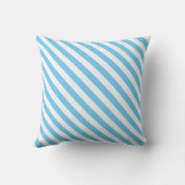 Bleu clair et blanc rayures sur un Coussin (Verso)