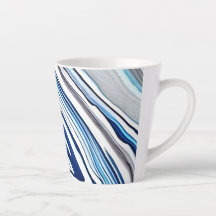 Bleu clair et Marbre blanc Veines Variation Mug