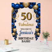 Bleu clair et or plat fête d'anniversaire (Mariage)