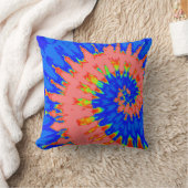 Bleu clair et orange Coussin de la tourte spirale (Couverture)