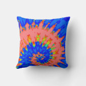 Bleu clair et orange Coussin de la tourte spirale (Verso)