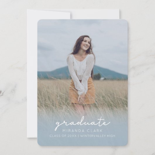 Bleu clair faire-part (Devant)