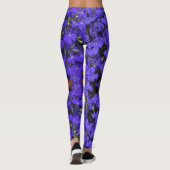 Bleu clair Fleurs Motif Legging (Dos)