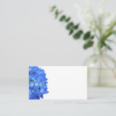 Bleu clair Hydrangea Floral Blank Cartes de Place (Debout devant)