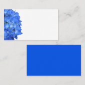 Bleu clair Hydrangea Floral Blank Cartes de Place (Devant / Derrière)