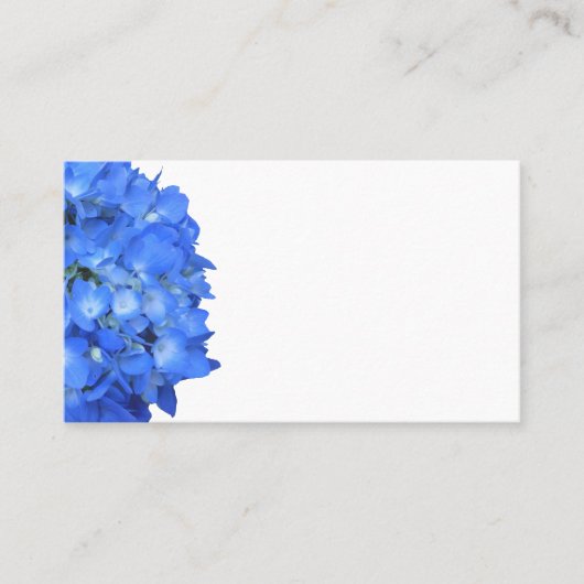 Bleu clair Hydrangea Floral Blank Cartes de Place (Devant)