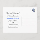 Bleu clair Hydrangeas Floral Enregistrer les carte (Dos)