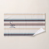 Bleu clair, marron et ivoire simple décoratif  (Serviette à main)