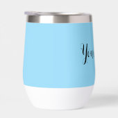 Bleu clair Minimal moderne Nom de signature Cursiv (Droite)