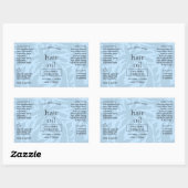 Bleu clair moderne 4 OZ Envelopper le Étiquette (Feuille)