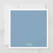 Bleu clair moderne Enregistrer la date Carré Carte (Dos)