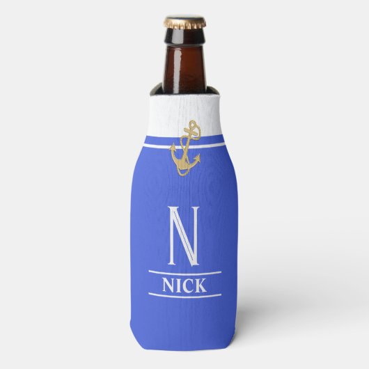 Bleu clair Monogramme Glacière bouteille (Bottle Devant)