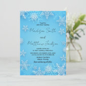 Bleu clair neiges Invitations de mariage (Debout devant)