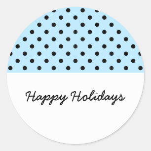 Bleu clair Polka Dot Stickers Vacances