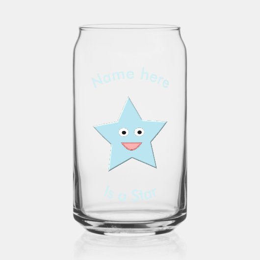 Bleu clair Star de célébration Personnalisé (Recto)