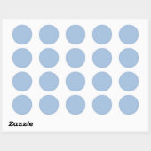 Bleu clair - Sticker rond (Feuille)