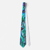 Bleu clair Vert Paua Abalone Shell Cravate (Devant)