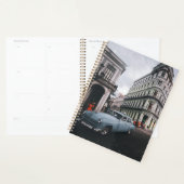 Bleu Classic Vintage Car Cityscape (Devant avec enveloppe)