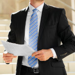 Bleu classique<br><div class="desc">Design à rayures classiques qui peut être facilement personnalisé pour un cadeau de fête des pères, cadeau de mariage pour vos groomsmen, événements d'entreprise, etc</div>