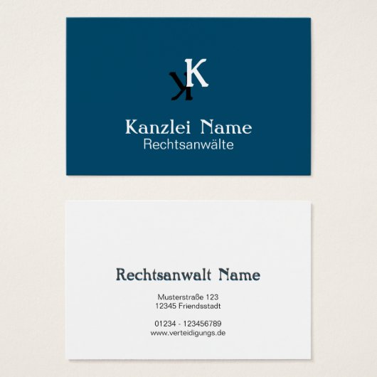 Bleu classique (Devant & derrière)