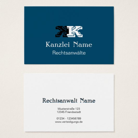 Bleu classique  (Devant & derrière)