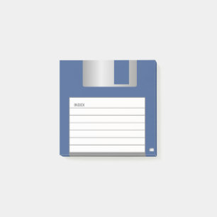 Bleu classique 3,5" notes de post-it à disque