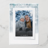 Bleu classique Fléau de neige Bleu Joyeux Vacances (Recto)