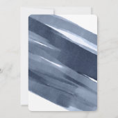 Bleu classique invitation au baptême moderne (Dos)