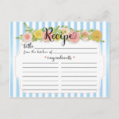 Bleu Classy Grandes avec Recette Rose Carte (Devant)