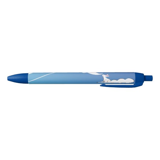 Bleu Cloud contemplant le stylo Bunny Sky (Bas)