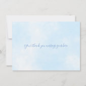 Bleu Clouds de l'or mignon Merci de script (Dos)